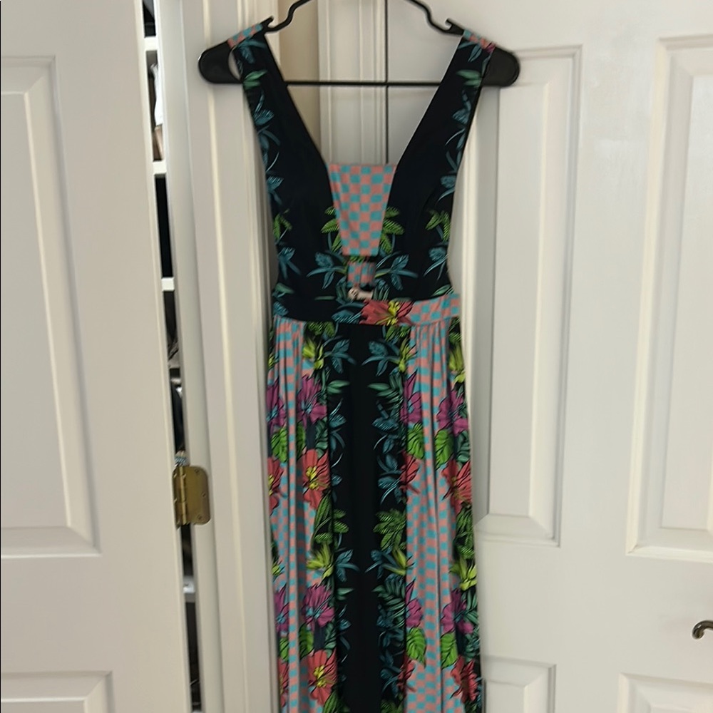 Mara Hoffman Black and Blue Maxi Dress
